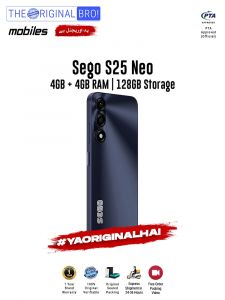 Sego S25 Neo - 4GB RAM - 128GB Storage - PTA Approved - 12 Months Warranty - Blue - The Original Bro Mobiles - TOB41